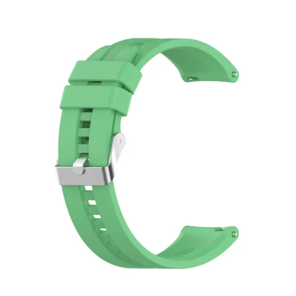 For Huawei Watch GT 2 42mm Silicone Watch Band with Silver Buckle(Mint Green)