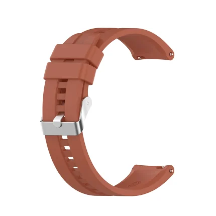 For Huawei Watch GT 2 42mm Silicone Watch Band with Silver Buckle(Orange)