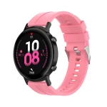 For Huawei Watch GT 2 42mm Silicone Watch Band with Silver Buckle(Pink) - Image 4