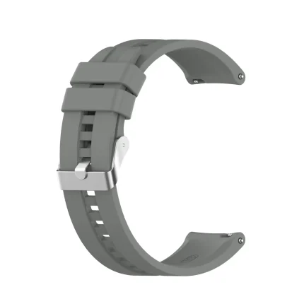 For Huawei Watch GT 2 42mm Silicone Watch Band with Silver Buckle(Grey)