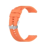 For Huawei Watch GT 2 42mm Silicone Watch Band with Silver Buckle(Vibrant Orange)