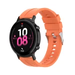 For Huawei Watch GT 2 42mm Silicone Watch Band with Silver Buckle(Vibrant Orange) - Image 4
