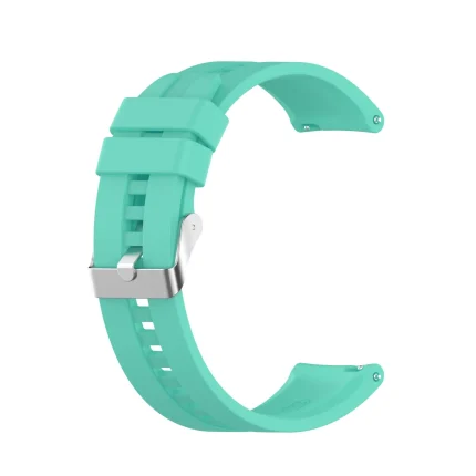 For Huawei Watch GT 2 42mm Silicone Watch Band with Silver Buckle(Aurora Blue)