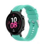 For Huawei Watch GT 2 42mm Silicone Watch Band with Silver Buckle(Aurora Blue) - Image 4