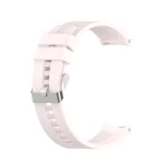 For Huawei Watch GT 2 42mm Silicone Watch Band with Silver Buckle(Quicksand Pink)