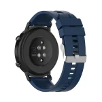 For Huawei Watch GT 2 42mm Silicone Watch Band with Silver Buckle(Dark Blue) - Image 5