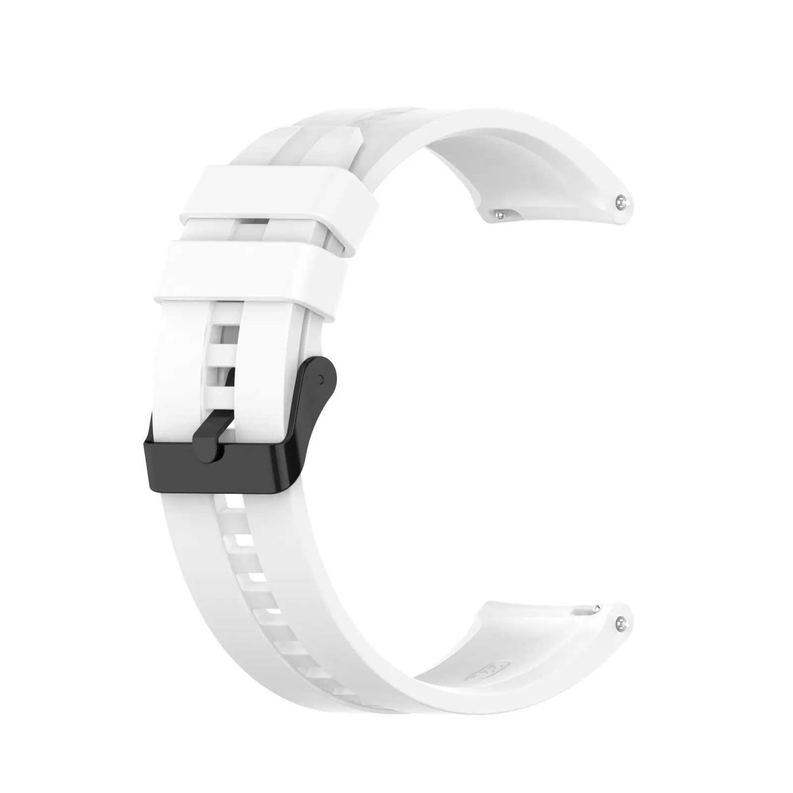 EDA001023601A For Huawei Watch GT 2 46mm Silicone Watch Band with Black Buckle(White) - Image 1