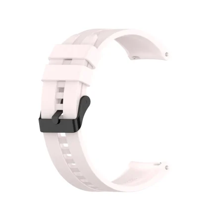 For Huawei Watch GT 2 46mm Silicone Watch Band with Black Buckle(Quicksand Pink)