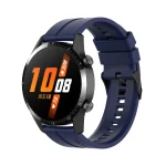 For Huawei Watch GT 2 46mm Silicone Watch Band with Black Buckle(Midnight Blue) - Image 4