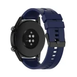 For Huawei Watch GT 2 46mm Silicone Watch Band with Black Buckle(Midnight Blue) - Image 5