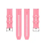 For Huawei Watch GT 2 46mm Silicone Watch Band with Silver Buckle(Pink) - Image 2