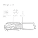 PGYTECH Portable PU Nylon EVA Storage Bag for DJI TELLO(Black) - Image 3