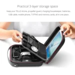 PGYTECH Portable PU Nylon EVA Storage Bag for DJI TELLO(Black) - Image 9