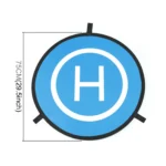 Portable Parking Apron RC Drone Quadcopter Fast-fold Landing Pad Tarmac Parking for DJI Mavic Pro / Phantom 3 / 4, Diameter 75cm (Orange + Blue) - Image 2