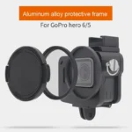 Housing Shell CNC Aluminum Alloy Protective Cage with Insurance Frame & 52mm UV Lens for GoPro HERO7 Black /6 /5 (Red) - Image 2