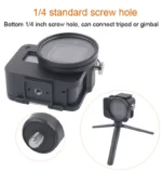 Housing Shell CNC Aluminum Alloy Protective Cage with Insurance Frame & 52mm UV Lens for GoPro HERO7 Black /6 /5 (Red) - Image 9
