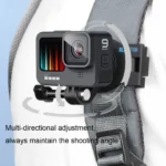 RUIGPRO 360 Degree Rotating Quick Release Strap Mount Shoulder Backpack Mount for GoPro, Insta360, DJI and Other Action Cameras(Black) - Image 5