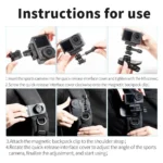 STARTRC 360 Degree Rotation Backpack Clip Magnetic Suction Mount (Black) - Image 7