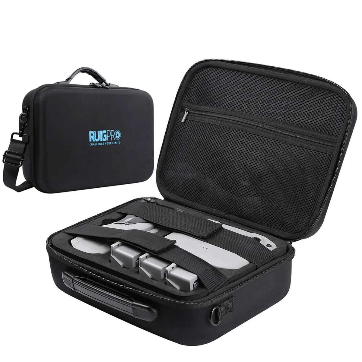 DOP0309B RUIGPRO for DJI Mavic Air 2 Portable PU Shoulder Storage Bag Protective Box (Black) - Image 1
