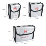 RCSTQ for DJI FPV Combo Battery Li-Po Safe Explosion-proof Storage Bag(Silver) - Image 3