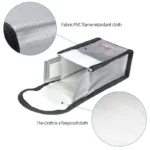 RCSTQ for DJI FPV Combo 2 x Batteries Li-Po Safe Explosion-proof Storage Bag(Silver) - Image 6