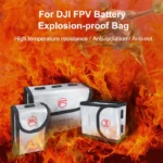 RCSTQ for DJI FPV Combo 3 x Batteries Li-Po Safe Explosion-proof Storage Bag(Silver) - Image 7