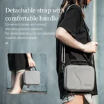 For DJI Osmo Mobile 6 STARTRC Portable Shockproof Waterproof PU Case Bag(Dark Gray) - Image 5
