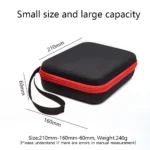 For DJI Osmo Action 3 Carrying Storage Case Bag,Size: 21x 16 x 6cm (Black) - Image 5