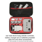 For DJI Mini 2 SE Grey Shockproof Carrying Hard Case Storage Bag, Size: 21.5 x 29.5 x 10cm (Red) - Image 2