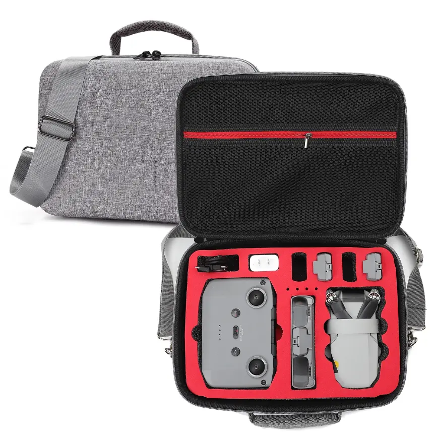DOP0593HR For DJI Mini 2 SE Grey Shockproof Carrying Hard Case Shoulder Bag, Size: 29 x 19.5 x 12.5cm (Red) - Image 1