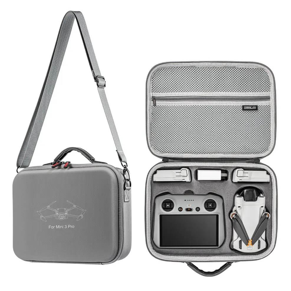 DOP0597H For DJI Mini 3 Pro / RC with Screen STARTRC Waterproof Shoulder Storage Bag Handbag(Grey) - Image 1