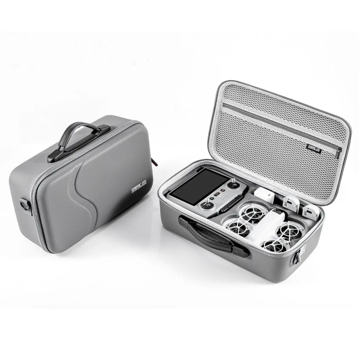 DOP0824H For DJI Neo STARTRC Shoulder PU Storage Bag Handbag, Compatible With RC2 (Grey) - Image 1