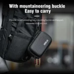 For DJI MIC 2 STARTRC Diamond Texture PU Portable Carry Case with Carabiner & Strap (Black) - Image 5