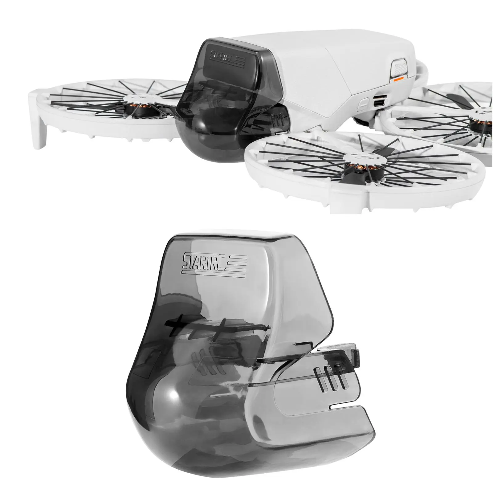 DOP2947TH For DJI Flip STARTRC Lens Protective Cover Gimbal Cover (Transparent Black) - Image 1