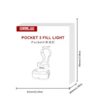 For DJI Pocket 3 STARTRC Cat-ears Magnetic Fill Light  with Holder Clip Kit (Grey) - Image 9