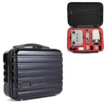 ls-S004 Portable Waterproof Drone Handbag Storage Bag for DJI Mavic Mini 2(Black + Red Liner)