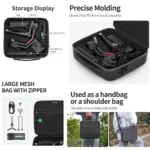 For DJI RS 4 Sunnylife Storage Case Box Suitcase(Black) - Image 5