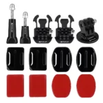 PULUZ 24 in 1 Bike Mount Accessories Combo Kits with EVA Case (Wrist Strap + Helmet Strap + Extension Arm + Quick Release Buckles + Surface Mounts + Adhesive Stickers + Tripod Adapter + Storage Bag + Handlebar Mount + Screws) for GoPro, Insta360, DJI and Other Action Cameras - Image 10