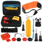 PULUZ 14 in 1 Surfing Accessories Combo Kits with EVA Case (Bobber Hand Grip + Floaty Sponge + Quick Release Buckle + Surf Board Mount + Floating Wrist Strap + Safety Tethers Strap + Storage Bag ) for GoPro, Insta360, DJI and Other Action Cameras - Image 2