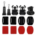 PULUZ 24 in 1 Bike Mount Accessories Combo Kits (Wrist Strap + Helmet Strap + Extension Arm + Quick Release Buckles + Surface Mounts + Adhesive Stickers + Tripod Adapter + Storage Bag + Handlebar Mount + Screws) for GoPro, Insta360, DJI and Other Action Cameras - Image 10