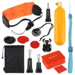 PULUZ 14 in 1 Surfing Accessories Combo Kits (Bobber Hand Grip + Floaty Sponge + Quick Release Buckle + Surf Board Mount + Floating Wrist Strap + Safety Tethers Strap + Storage Bag ) for GoPro, Insta360, DJI and Other Action Cameras - Image 2