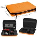 PULUZ 45 in 1 Accessories Ultimate Combo Kits with Orange EVA Case (Chest Strap + Suction Cup Mount + 3-Way Pivot Arms + J-Hook Buckle + Wrist Strap + Helmet Strap + Surface Mounts + Tripod Adapter + Storage Bag + Handlebar Mount + Wrench) for GoPro, Insta360, DJI and Other Action Cameras - Image 11