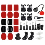 PULUZ 45 in 1 Accessories Ultimate Combo Kits with Orange EVA Case (Chest Strap + Suction Cup Mount + 3-Way Pivot Arms + J-Hook Buckle + Wrist Strap + Helmet Strap + Surface Mounts + Tripod Adapter + Storage Bag + Handlebar Mount + Wrench) for GoPro, Insta360, DJI and Other Action Cameras - Image 10