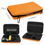 PULUZ 20 in 1 Accessories Combo Kits with Orange EVA Case (Chest Strap + Head Strap + Suction Cup Mount + 3-Way Pivot Arm + J-Hook Buckles + Extendable Monopod + Tripod Adapter + Bobber Hand Grip + Storage Bag + Wrench) for GoPro, Insta360, DJI and Other Action Cameras - Image 10