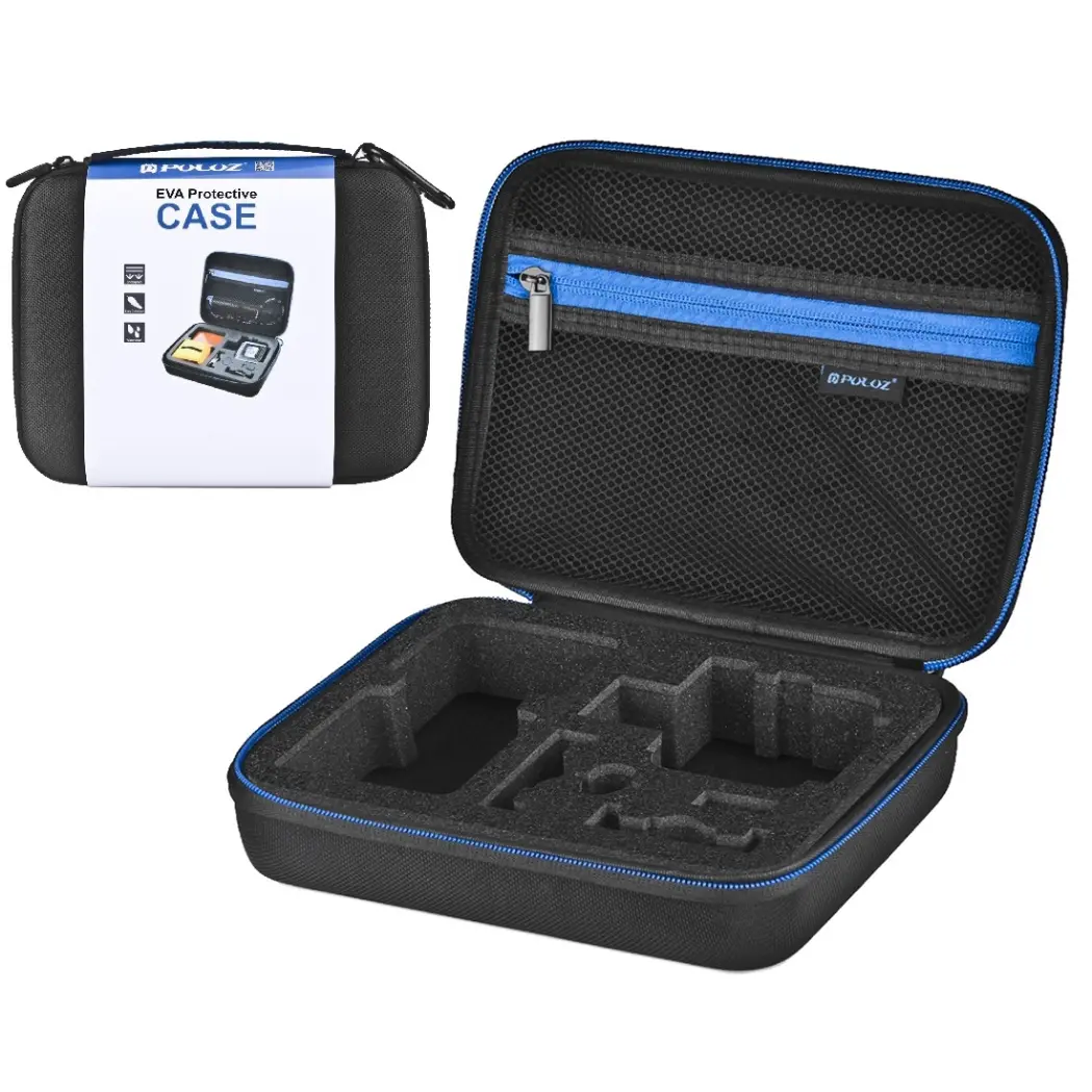 PU102 PULUZ Waterproof Carrying and Travel Case for for GoPro, Insta360, DJI and Other Action Cameras Accessories, Medium Size: 23cm x 17cm x 7cm - Image 1