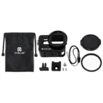 PULUZ Housing Shell CNC Aluminum Alloy Protective Cage with 52mm UV Lens for GoPro HERO(2018) /7 Black /6 /5(Black) - Image 5