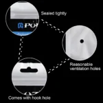 10 PCS PULUZ 16cm x 13cm Hang Hole Clear Front White Pearl Jewelry Zip Lock Packaging Bag(Size: M) - Image 3