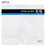 10 PCS PULUZ 25.8cm x 18cm Hang Hole Clear Front White Pearl Jewelry Zip Lock Packaging Bag (Size: L)