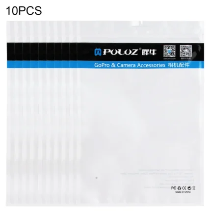 10 PCS PULUZ 25.8cm x 18cm Hang Hole Clear Front White Pearl Jewelry Zip Lock Packaging Bag (Size: L)