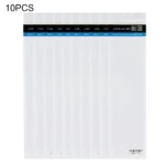 10 PCS PULUZ 34.5cm x 9cm Hang Hole Clear Front White Pearl Jewelry Zip Lock Packaging Bag(Size: S, Lengthened type)